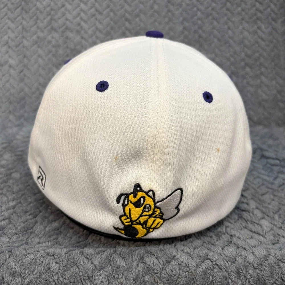 Richardson PTS40 Baseball Hat White Purple Hornet Mascot Cap LG-XL